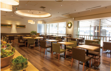 シナグロ ORGANIC SALAD & CAFE（そごう大宮店）店内の雰囲気