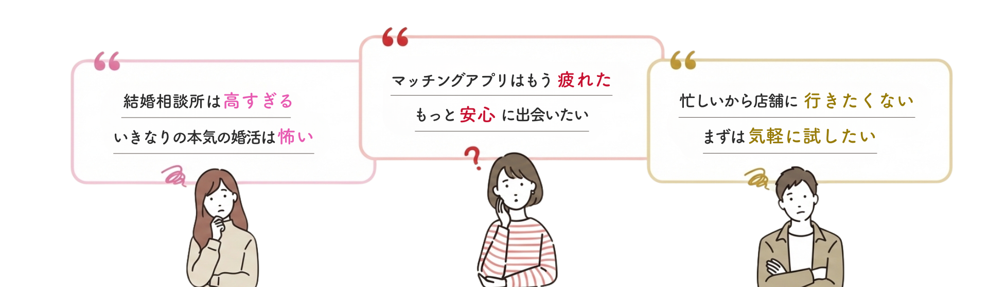 婚活のお悩みリスト